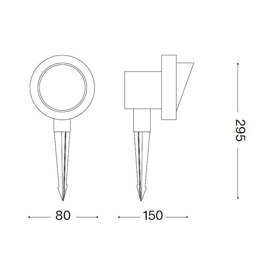 Ideal Lux - Luminária para exterior TERRA 1xGU10/28W/230V IP65 castanha