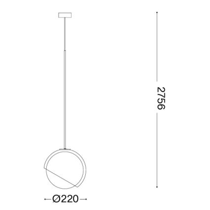Ideal Lux - Lustre com cabo BLOOM 1xE27/42W/230V Ø 22 cm preto
