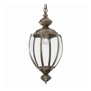 Ideal Lux - Lustre com corrente 1xE27/60W/230V Ø 25 cm bronze