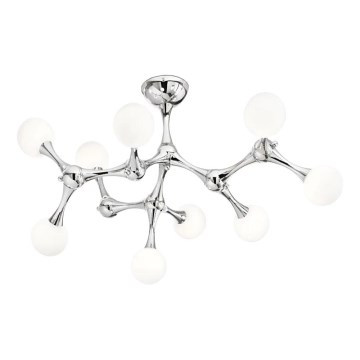 Ideal Lux - Lustre de tecto LED NODINO 9xG9/3W/230V Ø 83 cm cromado brilhante/branco