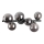Ideal Lux - Lustre LED de Sobrepor PERLAGE 6xG9/3W/230V 49 cm preto/fumê