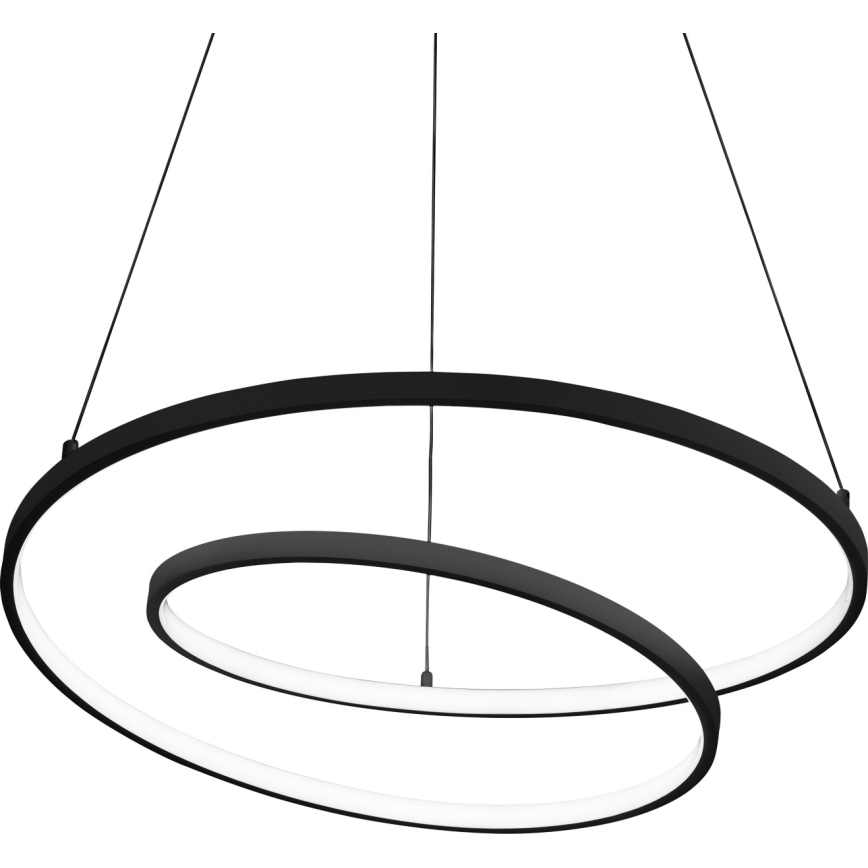 Ideal Lux - Lustre LED dimerizável suspenso por cabo OZ LED/48W/230V, diâmetro 60 cm, IRC 90, preto
