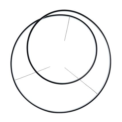 Ideal Lux - Lustre LED regulável suspenso por cabo OZ LED/55W/230V diâmetro 80 cm CRI 90 preto