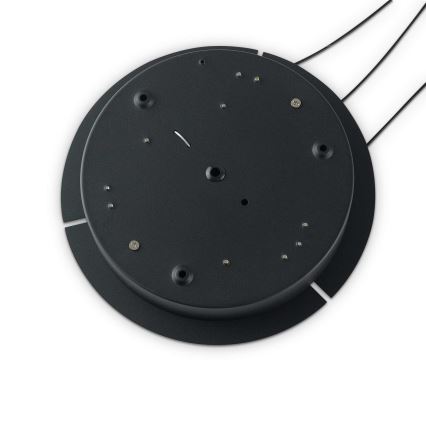 Ideal Lux - Lustre LED regulável suspenso por cabo OZ LED/55W/230V diâmetro 80 cm CRI 90 preto