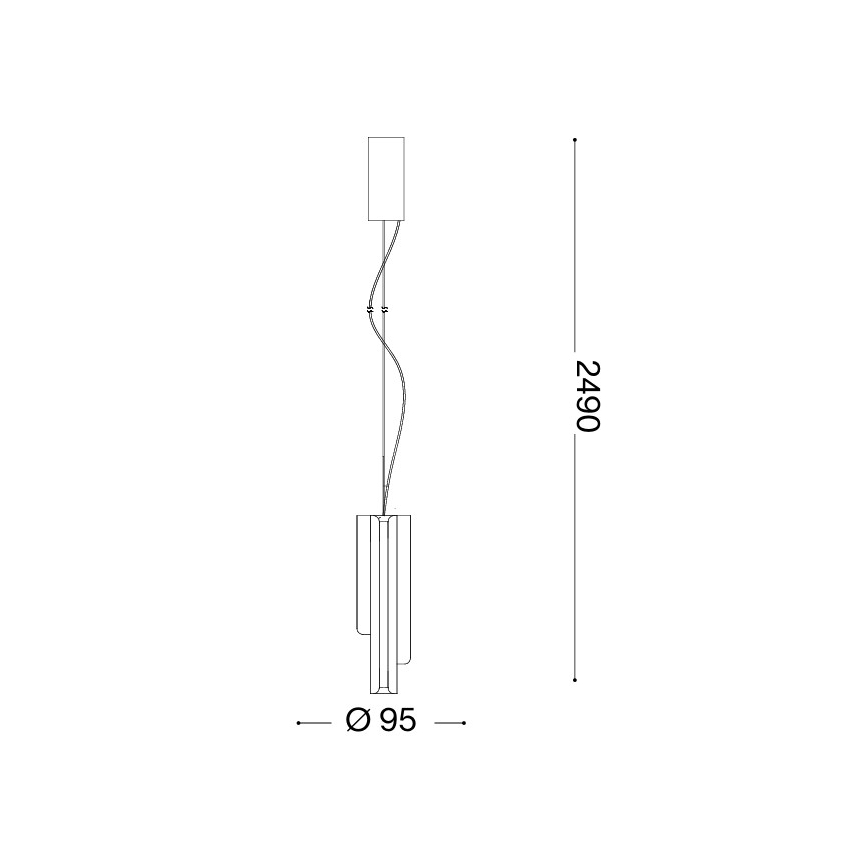 Ideal Lux - Lustre dimerizável suspenso por cabo DORICA 3xLED/9W/230V CRI 90 Ø 9,5 cm preto