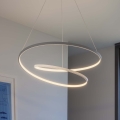 Ideal Lux - Lustre LED regulável suspenso por cabo OZ LED/48W/230V Ø 60 cm CRI 90 branco