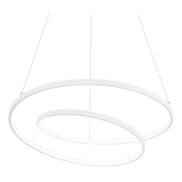 Ideal Lux - Lustre LED regulável suspenso por cabo OZ LED/48W/230V Ø 60 cm CRI 90 branco