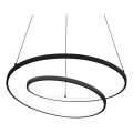 Ideal Lux - Lustre LED regulável suspenso por cabo OZ LED/55W/230V diâmetro 80 cm CRI 90 preto