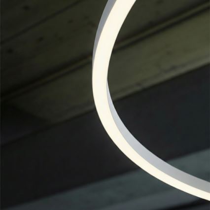 Ideal Lux - Lustre LED suspenso por cabo ORACLE SLIM LED/29W/230V 2700K CRI 90 Ø 50 cm branco