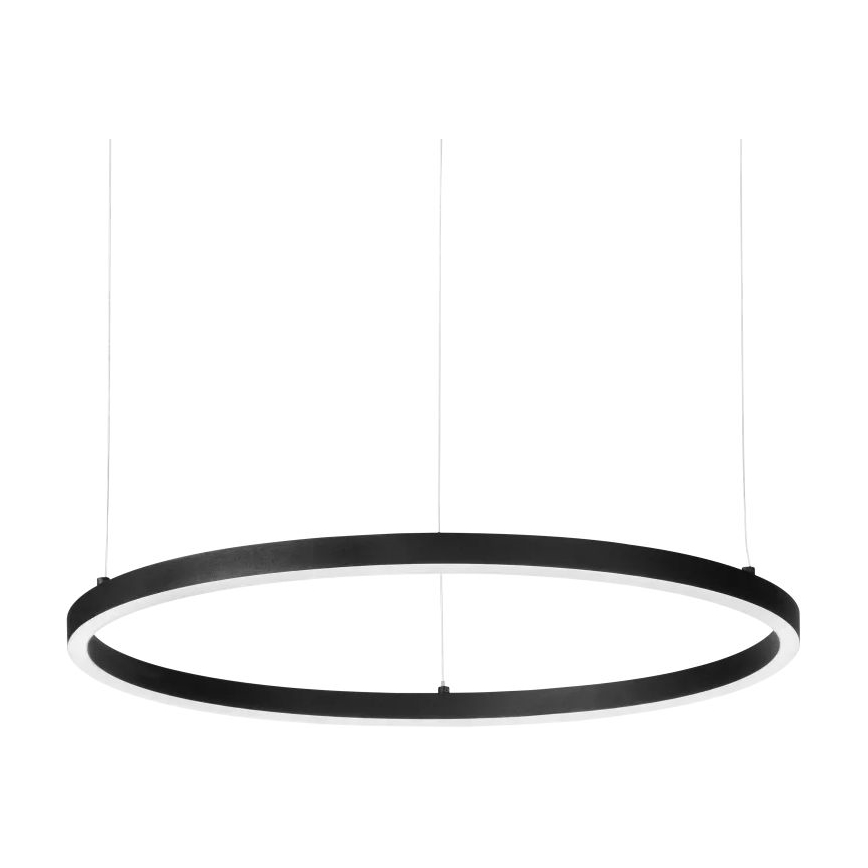 Ideal Lux - Lustre LED suspenso por cabo ORACLE SLIM LED/53W/230V 2700K CRI 90 diâmetro 90 cm preto