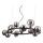 Ideal Lux - Lustre LED suspenso em cabo PERLAGE 14xG9/3W/230V Ø 85 cm preto/fumê