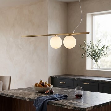 Ideal Lux - Lustre LED suspenso em cabo PERLINE 2xG9/3W/230V dourado