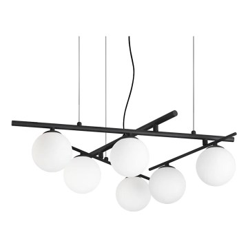 Ideal Lux - Lustre LED suspenso por cabo ATLAS 6xG9/3W/230V preto