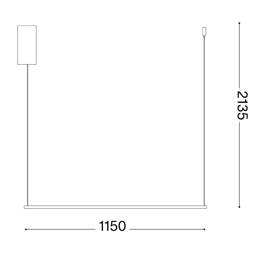 Ideal Lux - Lustre LED suspenso por cabo ESSENCE LED/19W/230V 3000K IRC 90 preto