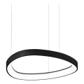 Ideal Lux - Lustre LED suspenso por cabo GEMINI LED/36W/230V 2700K Ø 42,5 cm CRI 90 preto