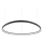 Ideal Lux - Lustre LED suspenso por cabo GEMINI LED/78W/230V 2700K Ø 105 cm CRI 90 preto