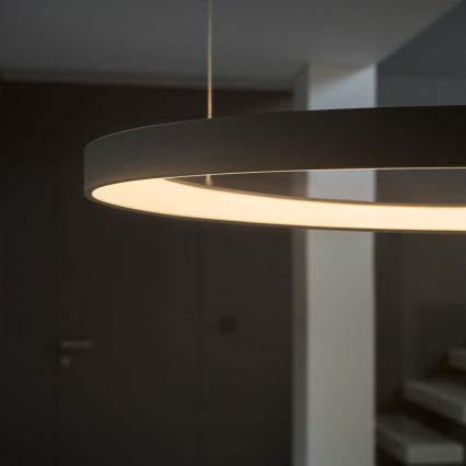 Ideal Lux - Lustre LED suspenso por cabo GEMINI LED/78W/230V 2700K Ø 105 cm CRI 90 preto