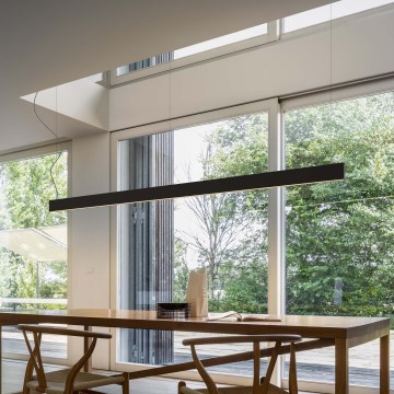 Ideal Lux - Lustre LED suspenso por cabo LINUS LED/32W/230V 4000K CRI 90 120 cm preto
