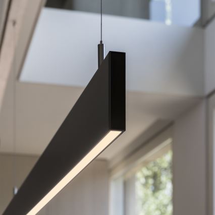 Ideal Lux - Lustre LED suspenso por cabo LINUS LED/32W/230V 4000K CRI 90 120 cm preto