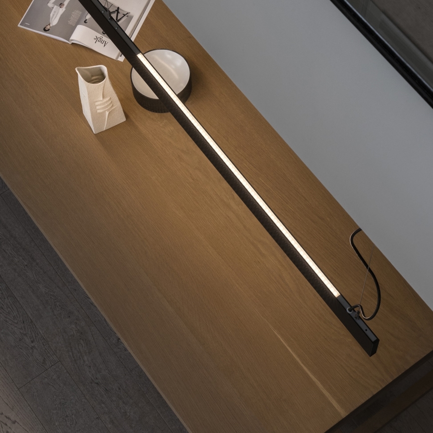 Ideal Lux - Lustre LED suspenso por cabo LINUS LED/32W/230V 4000K CRI 90 120 cm preto