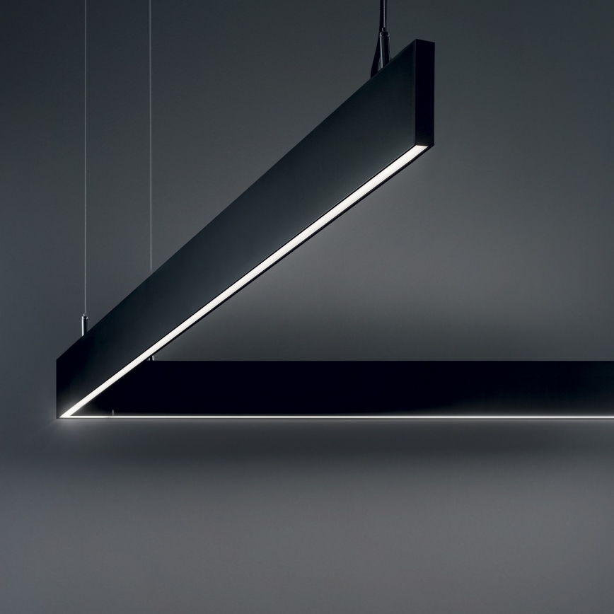 Ideal Lux - Lustre LED suspenso por cabo LINUS LED/32W/230V 4000K CRI 90 120 cm preto