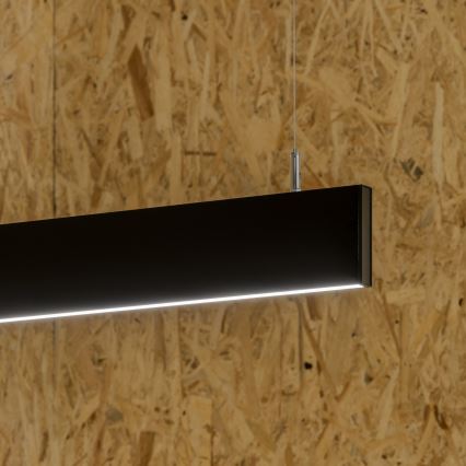 Ideal Lux - Lustre LED suspenso por cabo LINUS LED/32W/230V 4000K CRI 90 120 cm preto