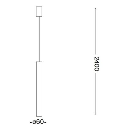 Ideal Lux - Lustre LED suspenso por cabo LOOK 1xGU10/7W/230V CRI 90 diâmetro 6 cm branco