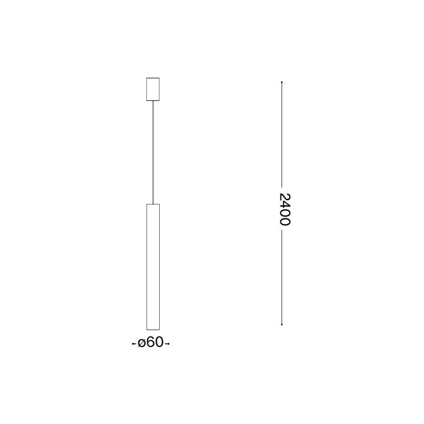 Ideal Lux - Lustre LED suspenso por cabo LOOK 1xGU10/7W/230V CRI 90 diâmetro 6 cm branco
