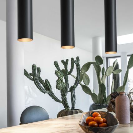 Ideal Lux - Lustre LED suspenso por cabo LOOK 1xGU10/7W/230V CRI 90 Ø 6 cm preto