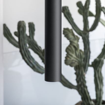 Ideal Lux - Lustre LED suspenso por cabo LOOK 1xGU10/7W/230V CRI 90 Ø 6 cm preto