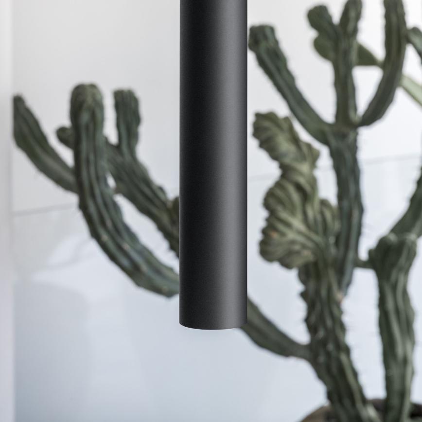 Ideal Lux - Lustre LED suspenso por cabo LOOK 1xGU10/7W/230V CRI 90 Ø 6 cm preto
