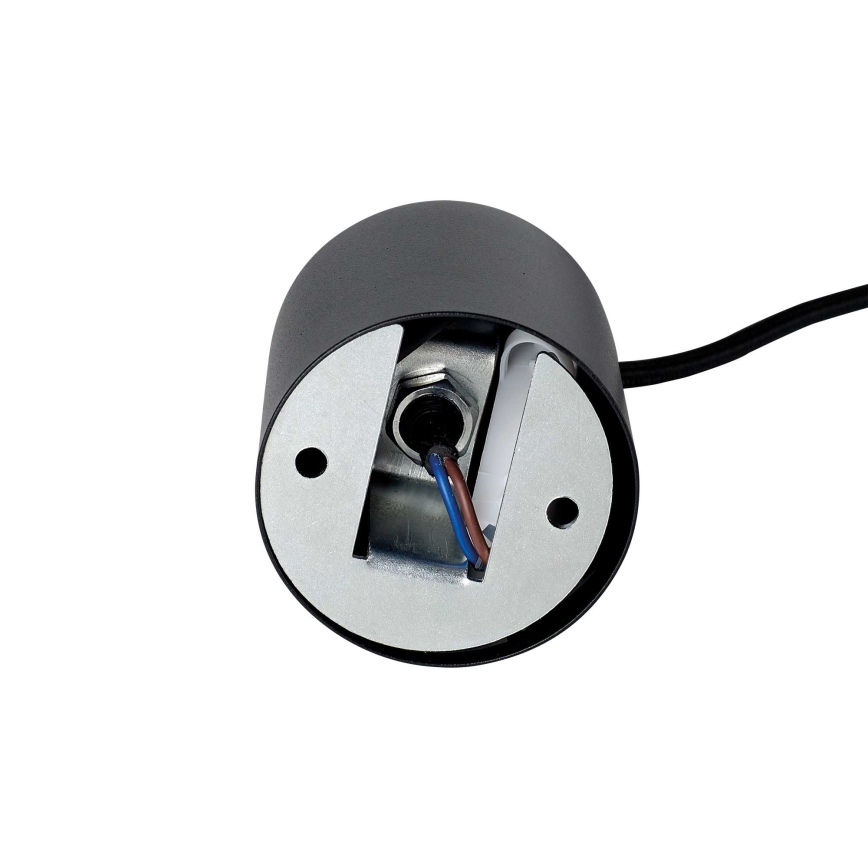 Ideal Lux - Lustre LED suspenso por cabo LOOK 1xGU10/7W/230V CRI 90 Ø 6 cm preto