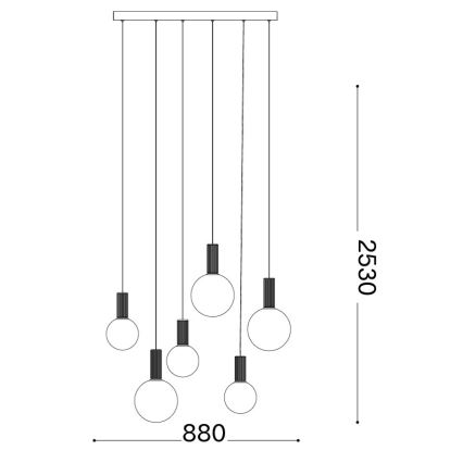 Ideal Lux - Lustre LED suspenso por cabo ODEON LED/39W/230V CRI 90 bege/branco