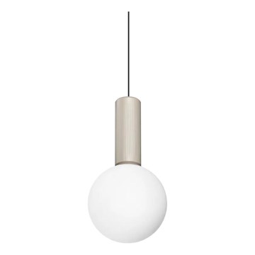 Ideal Lux - Lustre LED suspenso por cabo ODEON LED/8W/230V CRI 90, Ø 15 cm, bege/branco