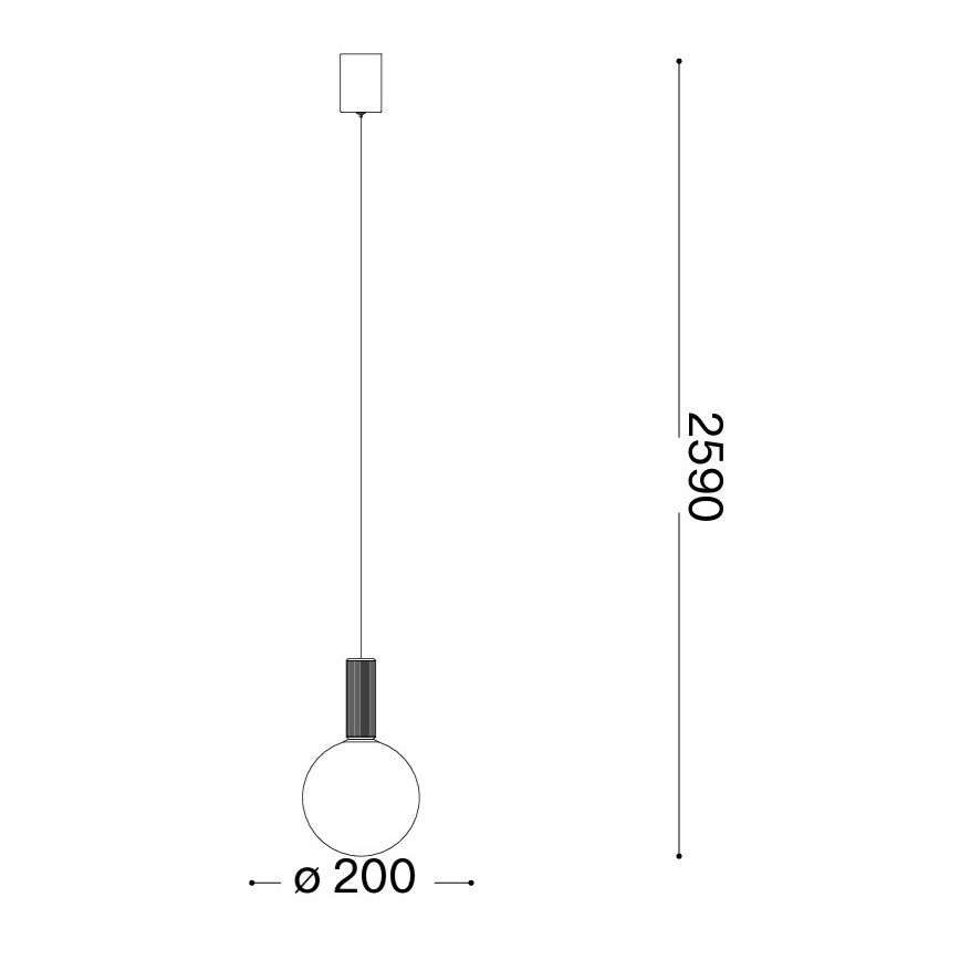 Ideal Lux - Lustre LED suspenso por cabo ODEON LED/8W/230V CRI 90 Ø 20 cm bege/branco