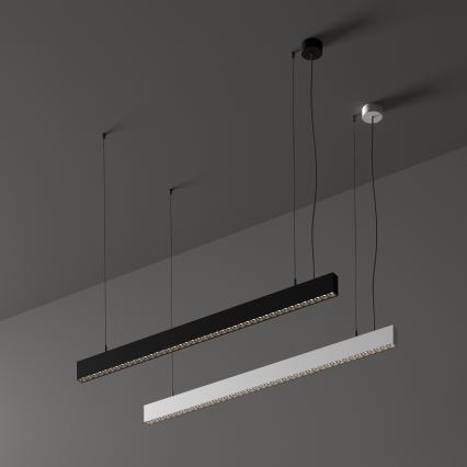 Ideal Lux - Lustre LED suspenso por cabo OFFICE LED/30W/230V 3000K CRI 90 preto