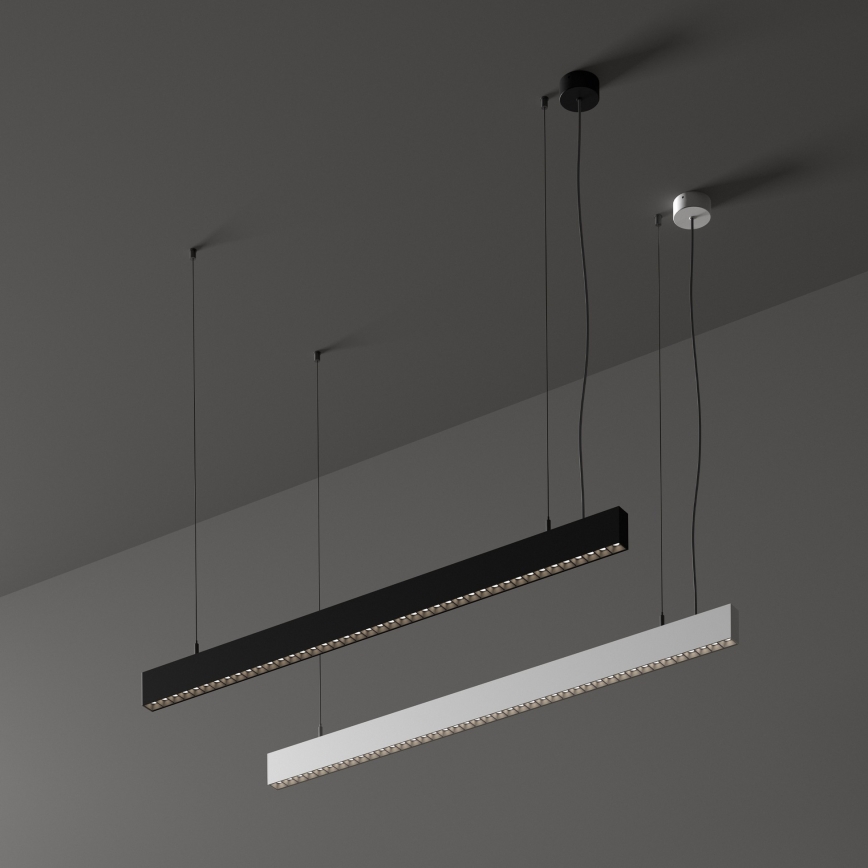 Ideal Lux - Lustre LED suspenso por cabo OFFICE LED/30W/230V 3000K CRI 90 preto