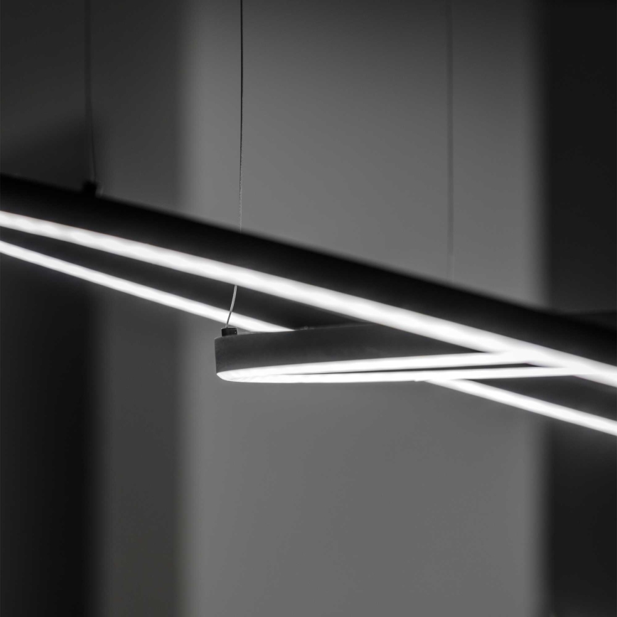 Ideal Lux - Lustre LED pendente em cabo ORACLE SLIM LED/29W/230V 2700K CRI 90 Ø 50 cm preto