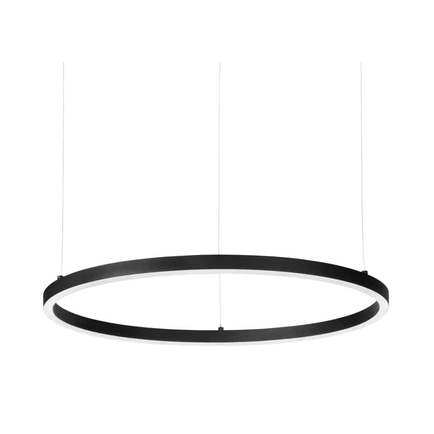 Ideal Lux - Lustre LED regulável suspenso por cabo ORACLE SLIM LED/40W/230V 3000K CRI 90 Ø 70 cm preto