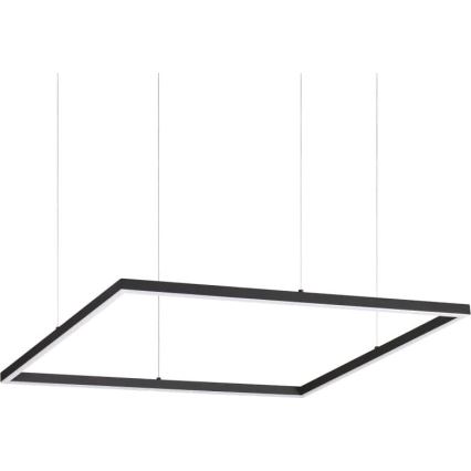 Ideal Lux - Lustre LED suspenso por cabo ORACLE SLIM LED/44W/230V 3000K CRI 90 70x70 cm preto