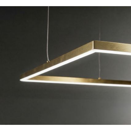 Ideal Lux - Lustre LED suspenso por cabo ORACLE SLIM LED/44W/230V 3000K CRI 90 70x70 cm dourado