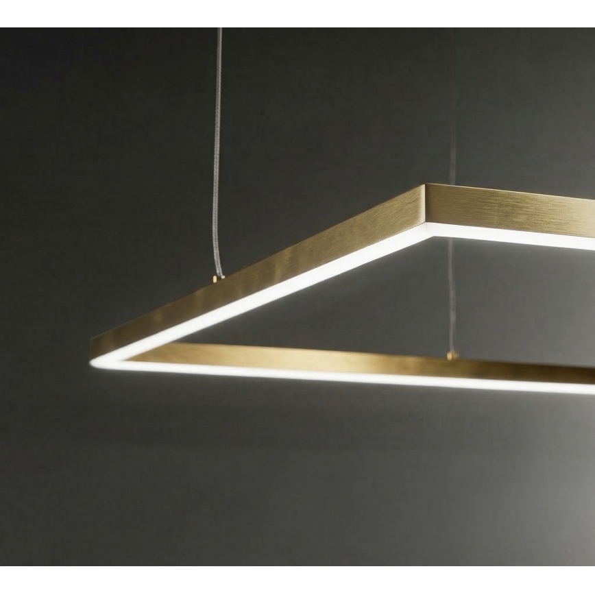 Ideal Lux - Lustre LED suspenso por cabo ORACLE SLIM LED/44W/230V 3000K CRI 90 70x70 cm dourado