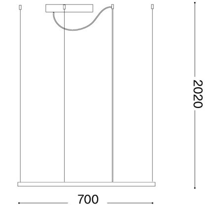 Ideal Lux - Lustre LED suspenso por cabo ORACLE SLIM LED/44W/230V 3000K CRI 90 70x70 cm dourado