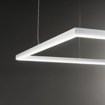 Ideal Lux - Lustre LED suspenso por cabo ORACLE SLIM LED/53W/230V 3000K CRI 90 90x90 cm branco