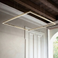 Ideal Lux - Lustre LED suspenso por cabo ORACLE SLIM LED/53W/230V 3000K CRI 90 90x90 cm dourado
