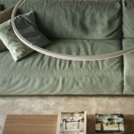 Ideal Lux - Lustre LED suspenso por cabo ORACLE SLIM LED/53W/230V 4000K CRI 90 Ø 90 cm branco