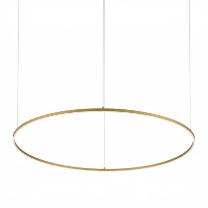 Ideal Lux - Lustre LED suspenso por cabo ORACLE SLIM LED/53W/230V 4000K CRI 90 Ø 90 cm dourado