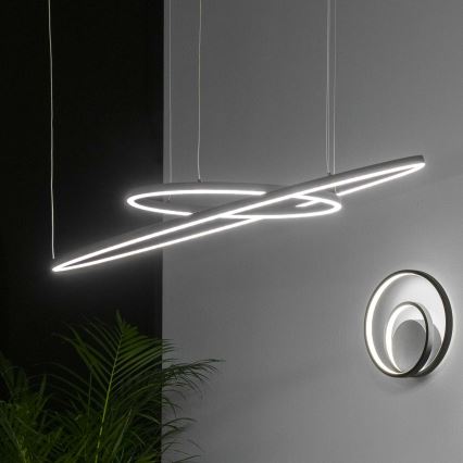 Ideal Lux - Lustre LED suspenso por cabo ORACLE SLIM LED/53W/230V 4000K CRI 90 diâmetro 90 cm preto