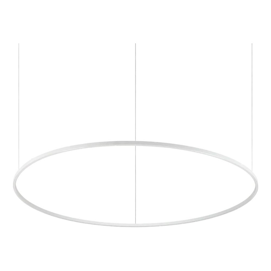 Ideal Lux - Lustre LED suspenso por cabo ORACLE SLIM LED/83W/230V 2700K CRI 90 Ø 150 cm branco