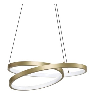 Ideal Lux - Lustre LED suspenso por cabo OZ LED/38W/230V diâmetro 40 cm CRI 90 dourado